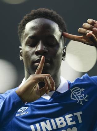 Djeidi Gassama of Rangers celebrates scoring his sides second goal during UEFA Champions League second qualifying round first leg at Ibrox Stadium, Glasgow. Rangers v Panathinaikos, UEFA Champions League, 2nd Qualifying Round, Football, Ibrox Stadium, Glasgow, UK - 22 Jul 2025Glasgow Ibrox Stadium United Kingdom EDITORIAL USE ONLY No use with unauthorised audio, video, data, fixture lists, club league logos or live services. Online in-match use limited to 120 images, no video emulation. No use in betting, games or single club league player publications. Copyright: xRangersxFC Shutterstockx 15409270bj