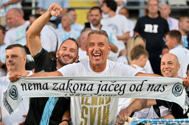 Rijeka, Croatia, July 22th 2025: Rijeka fans before the UEFA Champions League, Second qualifying round, 1st leg, match between Rijeka (Croatia) and Ludogorets (Bulgaria) at Stadium Rujevica, Rijeka, Croatia. (Igor Kupljenik SPP) Copyright: xIgorxKupljenikx xSPPx SPP_1027376