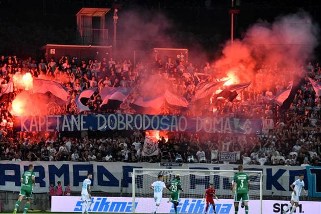 Rijeka, Croatia, July 22th 2025: Armada Rijeka during the UEFA Champions League, Second qualifying round, 1st leg, match between Rijeka (Croatia) and Ludogorets (Bulgaria) at Stadium Rujevica, Rijeka, Croatia. (Natasa Kupljenik SPP) Copyright: xNatasaxKupljenikx xSPPx SPP_1027387