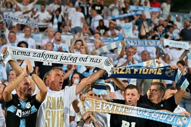 Rijeka, Croatia, July 22th 2025: Rijeka fans before the UEFA Champions League, Second qualifying round, 1st leg, match between Rijeka (Croatia) and Ludogorets (Bulgaria) at Stadium Rujevica, Rijeka, Croatia. (Igor Kupljenik SPP) Copyright: xIgorxKupljenikx xSPPx SPP_1027371