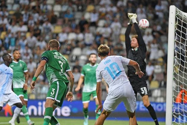 Rijeka, Croatia, 220725. Rujevica Stadium. Football match, 2nd round of UEFA Champions League qualifying, HNK Rijeka - PFC Ludogorets. In the photo: Toni Fruk. Photo: Damir Skomrlj CROPIX Copyright: xxDamirxSkomrljx rijeka_ludogorets17-220725