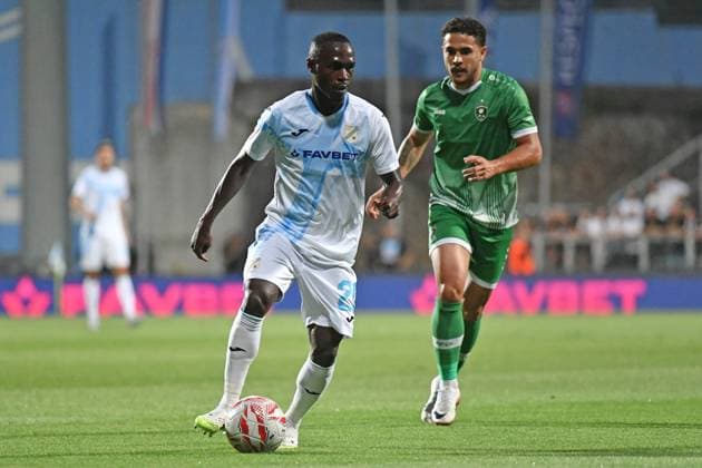 Rijeka, Croatia, 220725. Rujevica Stadium. Football match, 2nd round of UEFA Champions League qualifying, HNK Rijeka - PFC Ludogorets. In the photo: Merveil Ndockyt. Photo: Damir Skomrlj CROPIX Copyright: xxDamirxSkomrljx rijeka_ludogorets8-220725