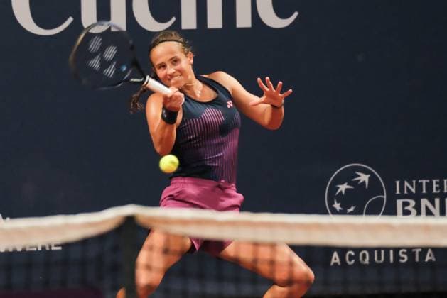 Hanne Vandewinkel in action against Dalila Spiter during the 36th Palermo Ladies Open at Country Time Club during 36Â° Palermo Ladies Open, International Tennis match in Palermo, Italy, July 22 2025  Copyright: xFedericoxSerra IPAxSportx xipa-agency.netx xx IPA_60774789 IPA_Agency_IPA60774789