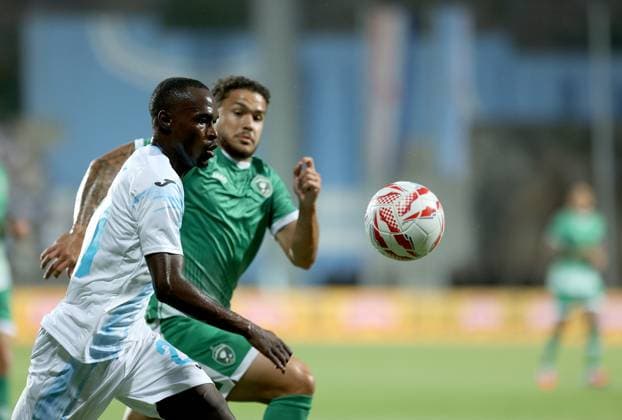 Rijeka v Ludogorets - UEFA Champions League Second Qualifying Round First Leg RIJEKA, CROATIA - JULY 22: Merveil Ndockyt of HNk Rijeka and Caio Vidal PFC Ludogorets Razgrad in action during the UEFA Champions League Second Qualifying Round First Leg match between Rijeka and Ludogorets at Stadion HNK Rijeka on July 22, 2025 in Rijeka, Croatia.  NelxPavletic PIXSELL