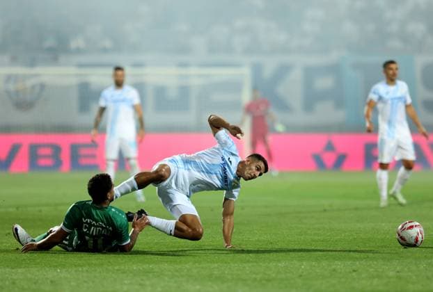 Rijeka v Ludogorets - UEFA Champions League Second Qualifying Round First Leg RIJEKA, CROATIA - JULY 22: Ante Orec of HNk Rijeka during the UEFA Champions League Second Qualifying Round First Leg match between Rijeka and Ludogorets at Stadion HNK Rijeka on July 22, 2025 in Rijeka, Croatia.  NelxPavletic PIXSELL