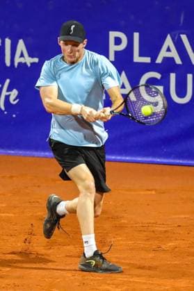 Umag, Croatia, 220725. 35th Plava Laguna Croatia Open Umag. Tennis match between Dino Prizmic and Elmer Moller. In the photo: Elmer Moller. Photo: Goran Sebelic CROPIX Copyright: xxGoranxSebelicx prizmic_moller23-220725