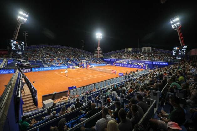 Umag, Croatia, 220725. 35th Plava Laguna Croatia Open Umag. Tennis match between Dino Prizmic and Elmer Moller. Photo: Goran Sebelic CROPIX Copyright: xxGoranxSebelicx prizmic_moller24-220725