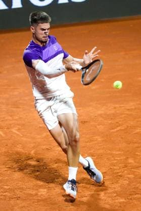 Umag, Croatia, 220725. 35th Plava Laguna Croatia Open Umag. Tennis match between Dino Prizmic and Elmer Moller. In the photo: Dino Prizmic. Photo: Goran Sebelic CROPIX Copyright: xxGoranxSebelicx prizmic_moller27-220725