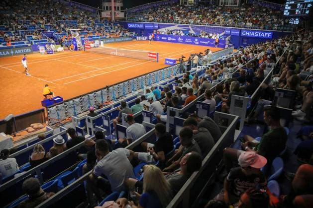 Umag, Croatia, 220725. 35th Plava Laguna Croatia Open Umag. Tennis match between Dino Prizmic and Elmer Moller. Photo: Goran Sebelic CROPIX Copyright: xxGoranxSebelicx prizmic_moller29-220725