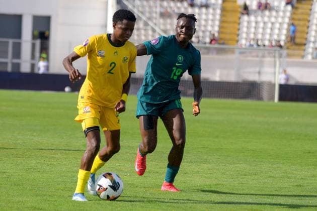 CASABLANCA, MOROCCO - JULY 22: Lebohang Ramalepe of South Africa and Chinwendu Ihezuo of Nigeria during the 2025 Women s Africa Cup of Nations (WAFCON) Semi Finals match between Nigeria and South Africa at Stade Larbi Zaouli on July 22, 2025 in Casablanca, Morocco. Photo by Mansa Ayoola Copyright: xx