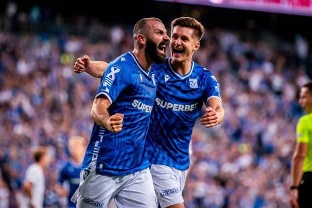 2025.07.22 Poznan pilka nozna - runda kwalifikacjyjna Liga Mistrzow N z Mikael Ishak cieszynka Foto Gleb Soboliev PressFocus 2025.07.22 Poznan football - qualification round UEFA Champions League Lech Poznan - Breidablik Kopavogur Mikael Ishak celebration Credit: Gleb Soboliev PressFocus NEWSPIX.PL --- newspix.pl 