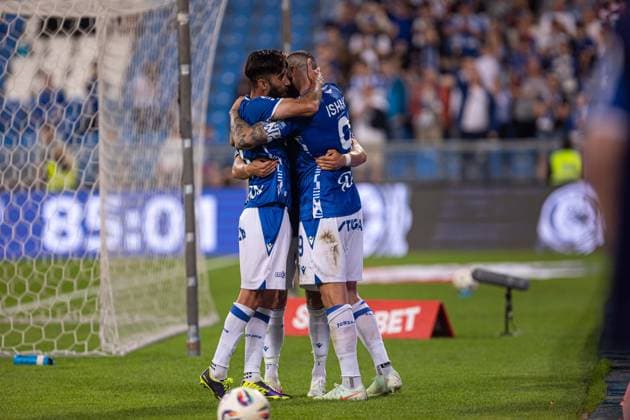 POZNAN 22.07.2025 MECZ II RUNDA ELIMINACYJNA LIGA MISTRZOW SEZON 2025 26: LECH POZNAN - BREIDABLIK --- UEFA CHAMPIONS LEAGUE SECOND QUALIFYING ROUND FIRST MATCH: LECH POZNAN - BREIDABLIK nz MIKAEL ISHAK GOL GOAL CIESZYNKA RADOSC ALI GOLIZADEH JOEL PEREIRA FOT. ERNEST KOLODZIEJ 400mm.pl NEWSPIX.PL --- newspix.pl 