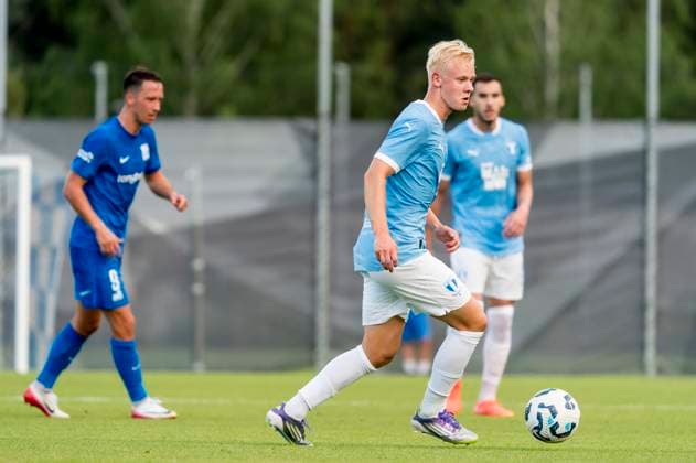 250722 Otto Rosengren of Malmö FF during the UEFA Champions League qualifier football match between FK RFS and Malmö FF on July 22, 2025 in Riga Photo Christian Örnberg BILDBYRAN COP 166 CO0590 fotboll football soccer fotball uefa champions league qualifiers champions league fk rfs malmö ff bbeng  Copyright: CHRISTIANxÖRNBERG BB250722CO131