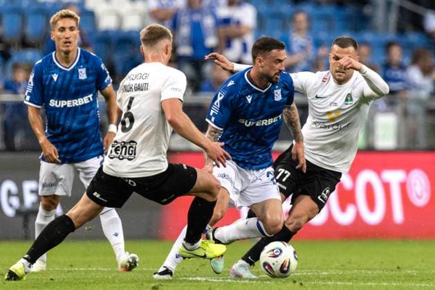 Mr Poznan (Polonia) 22 07 2025 - Champions League qualificazioni Lech Poznan-Breidablik foto Maciej Rogowski Image nella foto: Filip Jagiello-Arnor Gauti Jonsson-Tobias Thomsen 