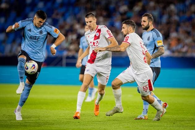 SLOVAN BRATISLAVA - ZRINJSKI MOSTAR Marko Tolic of Slovan during second qualifying round of UEFA Champions League football match between SK Slovan Bratislava and HSK Zrinjski Mostar. Bratislava, Slovakia, July 22, 2025. Copyright: xx slo_zri029