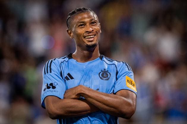 SLOVAN BRATISLAVA - ZRINJSKI MOSTAR Rahim Ibrahim of Slovan celebrates a goal during second qualifying round of UEFA Champions League football match between SK Slovan Bratislava and HSK Zrinjski Mostar. Bratislava, Slovakia, July 22, 2025. Copyright: xx slo_zri068