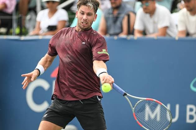 July 22, 2025, Washington, D.C, U.S: CAM NORRIE hits a forehand during his match against Lorenzo Musetti at the Rock Creek Tennis Center. Washington U.S - ZUMAg196 20250722_zap_g196_010 Copyright: xKylexGustafsonx