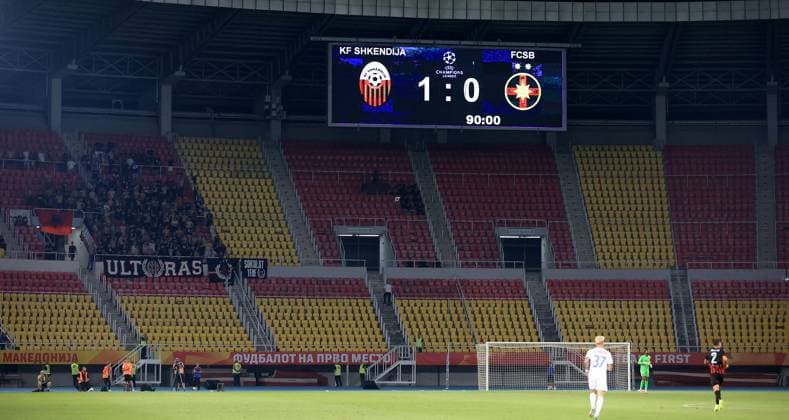22.07.2025 Skopje KF Shkendija Tetovo-FCSB champion s league qualifiers second leg men s football Display result Shkendija - FCSB 1:0 :