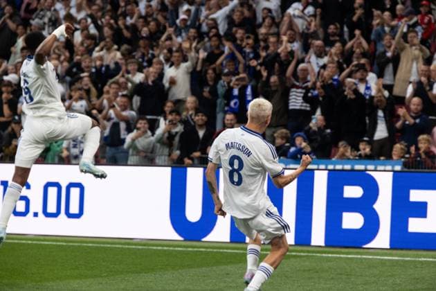 July 22, 2025, Copenhagen, Denmark: Magnus Mattsson 8 of F.C. Copenhagen celebrates after scoring their first goal during the UEFA Champions League 2025 26 Second Qualifying Round match between F.C. Copenhagen and FC Drita at Parken Stadium. Final score: F.C. Copenhagen 2:0 FC Drita. Copenhagen Denmark - ZUMAs197 20250722_aaa_s197_158 Copyright: xKristianxTuxenxLadegaardxBergx