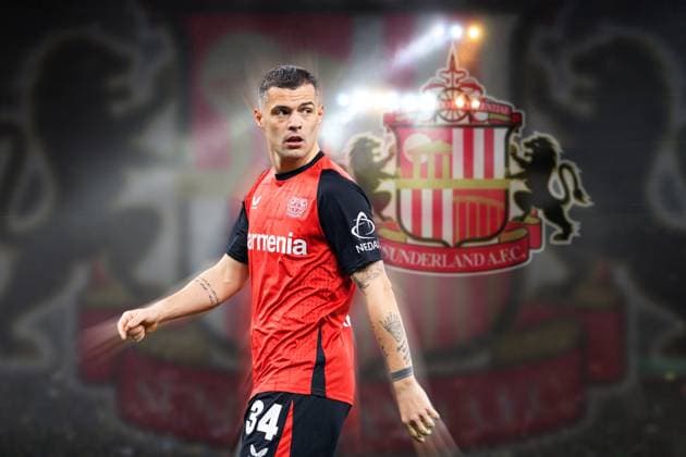 PHOTO montage Granit Xhaka Bayer 04 Leverkusen, 34 moves to AFC Sunderland in the Premier League ARCHIVE PHOTO