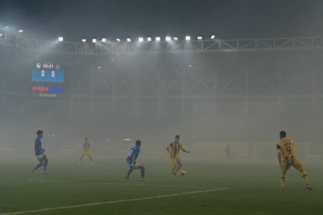 Champions League Leg 1: Pafos FC v MACCABI TEL AVIV The stadium fills with flares during the Uefa Champions League Leg 1 game Pafos FC v Maccabi Tel Aviv at Alphamega Stadium on 22 of July 2025 Limassol Limassol CYPRUS Copyright: xXENOPHONxKARAKALOSx