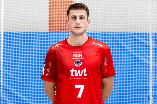 Mihailo Ilic Owls Ludwigshafen, 2 HBL, 2025 2026 season Copyright: xUdoxHerrmannx