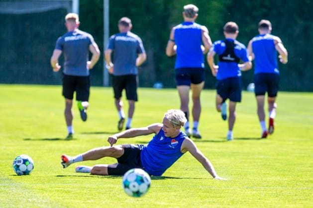 Matej Sin attends a training session of Banik Ostrava players prior to the UEFA Europa League match: FC Banik Ostrava vs Legia Warszawa, in Ostrava, Czech Republic, July 23, 2025. (CTKxPhoto VladimirxPrycek) CTKPhotoP2025072303130  CTKPhotoP2025072303130