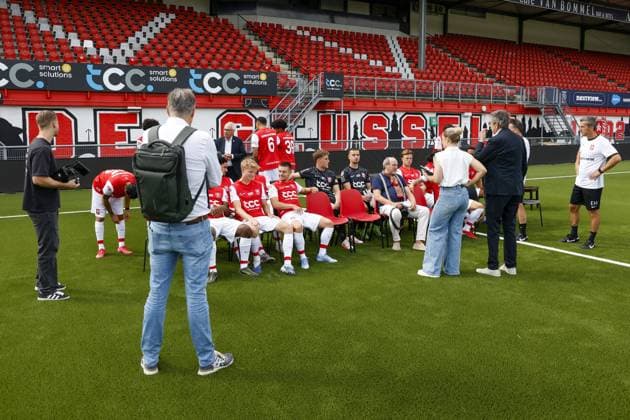 MAASTRICHT , 23-07-2025 , Stadium de Geusselt , season 2025 2026 , Dutch Keuken Kampioen Divisie football , Photocall MVV Maastricht Photocall MVV  x30224715x Copyright: