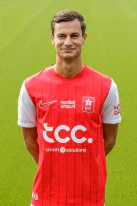 2025-07-23 MVV Maastricht - Photocall MAASTRICHT, NETHERLANDS - JULY 23: Marko Kleinen of MVV Maastricht during a Photocall of MVV Maastricht at Stadion De Geusselt on July 23, 2025 in Maastricht, Netherlands. Maastricht Stadion De Geusselt Netherlands Content not available for redistribution in The Netherlands directly or indirectly through any third parties. Copyright: xFrankxKerbuschx