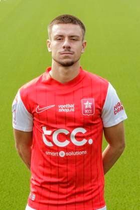 2025-07-23 MVV Maastricht - Photocall MAASTRICHT, NETHERLANDS - JULY 23: Stan van Dessel of MVV Maastricht during a Photocall of MVV Maastricht at Stadion De Geusselt on July 23, 2025 in Maastricht, Netherlands. Maastricht Stadion De Geusselt Netherlands Content not available for redistribution in The Netherlands directly or indirectly through any third parties. Copyright: xFrankxKerbuschx