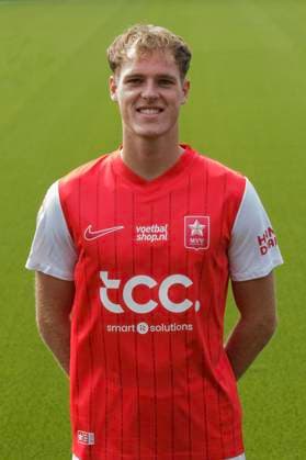 2025-07-23 MVV Maastricht - Photocall MAASTRICHT, NETHERLANDS - JULY 23: Simon Francis during a Photocall of MVV Maastricht at Stadion De Geusselt on July 23, 2025 in Maastricht, Netherlands. Maastricht Stadion De Geusselt Netherlands Content not available for redistribution in The Netherlands directly or indirectly through any third parties. Copyright: xFrankxKerbuschx