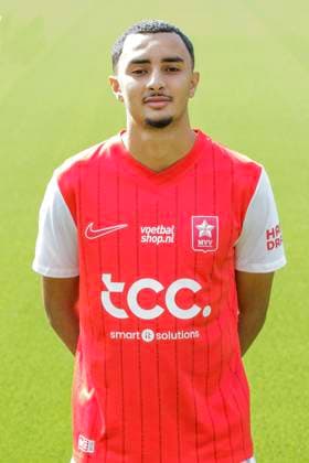 2025-07-23 MVV Maastricht - Photocall MAASTRICHT, NETHERLANDS - JULY 23: Nabil El Basri of MVV Maastricht during a Photocall of MVV Maastricht at Stadion De Geusselt on July 23, 2025 in Maastricht, Netherlands. Maastricht Stadion De Geusselt Netherlands Content not available for redistribution in The Netherlands directly or indirectly through any third parties. Copyright: xFrankxKerbuschx
