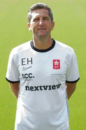 2025-07-23 MVV Maastricht - Photocall MAASTRICHT, NETHERLANDS - JULY 23: Edwin Hermans of MVV Maastricht during a Photocall of MVV Maastricht at Stadion De Geusselt on July 23, 2025 in Maastricht, Netherlands. Maastricht Stadion De Geusselt Netherlands Content not available for redistribution in The Netherlands directly or indirectly through any third parties. Copyright: xFrankxKerbuschx