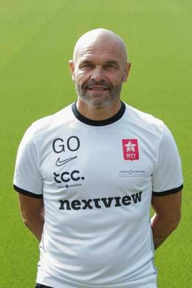 2025-07-23 MVV Maastricht - Photocall MAASTRICHT, NETHERLANDS - JULY 23: Gerry Oste of MVV Maastricht during a Photocall of MVV Maastricht at Stadion De Geusselt on July 23, 2025 in Maastricht, Netherlands. Maastricht Stadion De Geusselt Netherlands Content not available for redistribution in The Netherlands directly or indirectly through any third parties. Copyright: xFrankxKerbuschx