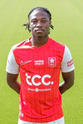 2025-07-23 MVV Maastricht - Photocall MAASTRICHT, NETHERLANDS - JULY 23: Adriano Mpudi of MVV Maastricht during a Photocall of MVV Maastricht at Stadion De Geusselt on July 23, 2025 in Maastricht, Netherlands. Maastricht Stadion De Geusselt Netherlands Content not available for redistribution in The Netherlands directly or indirectly through any third parties. Copyright: xFrankxKerbuschx