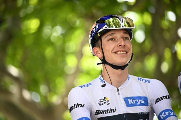 German Florian Lipowitz of RedBull-BORA-hansgrohe pictured before stage 17 of the 2025 Tour de France cycling race, from Bollene to Valence (161km), on Wednesday 23 July 2025 in France. The 112th edition of the Tour de France starts on Saturday 5 July in Lille, France, and will finish in Paris, France on the 27th of July. JASPERxJACOBS  x129850131x