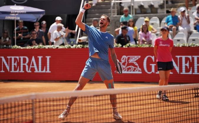 TENNIS - ATP, Tennis Herren Generali Open 2025 KITZBUEHEL,AUSTRIA,23.JUL.25 - TENNIS - ATP World Tour, Generali Open. Image shows the rejoicing of Yannick Hanfmann (GER).  GEPAxpictures xMatthiasxHauer