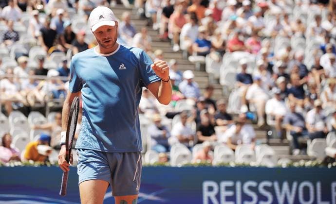 TENNIS - ATP, Tennis Herren Generali Open 2025 KITZBUEHEL,AUSTRIA,23.JUL.25 - TENNIS - ATP World Tour, Generali Open. Image shows Yannick Hanfmann (GER).  GEPAxpictures xMatthiasxHauer