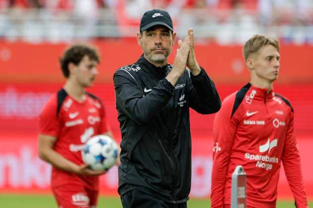 Champions Leauge Qualification 2025 SK Brann FC Red Bull Salzburg Bergen 20250723 Branns coach Freyr Alexandersson for the Champions Leauge qualifier between SK Brann and FC Red Bull Salzburg at Brann Stadium Photo Paul S Amundsen NTB Bergen Norway EDITORIAL USE ONLY RESTRICTED USE FOR BETTING COMPANIES  Copyright: xPaulxS.xAmundsenx xNTBx