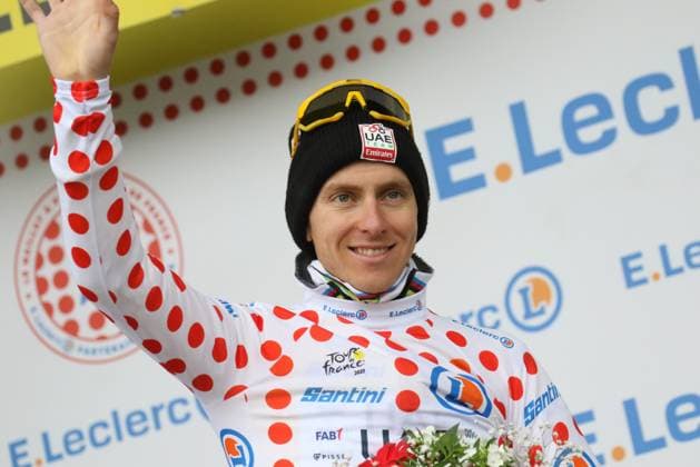 Tour de France - UCI Cycling Race 2025 Pierre Teyssot MAXPPP ; Tour de France - UCI Cycling Race 2025 in Valence, France on July 23, 2025. Stage 17 from Bollene to Valence - 160.4 km. Tadej Pogacar (SLO) UAE Team Emirates with the best climber jersey. Pierre Teyssot Maxppp Valence Drome France  Copyright: xMAXPPPxPierrexTeyssotx PT7_0345 PT7_0345