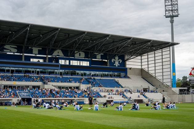 The players of Darmstadt 98 at training, SV Darmstadt 98, Football, Season opening with public training, 23 07 2025 SV Darmstadt 98, Football, Season opening with public training, 23 07 2025 Darmstadt Copyright: xEibner-Pressefoto FlorianxWiegandx EP_FWD