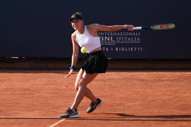 Oksana Selekhmeteva in action against Francesca Jones during the 36th Palermo Ladies Open at Country Time Club during 36Â° Palermo Ladies Open, International Tennis match in Palermo, Italy, July 23 2025  Copyright: xFedericoxSerra IPAxSportx xipa-agency.netx xx IPA_60824444 IPA_Agency_IPA60824444