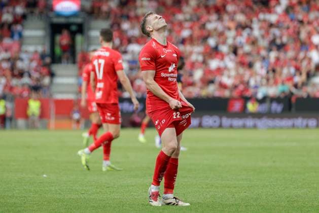Champions Leauge Qualification 2025 SK Brann FC Red Bull Salzburg Bergen 20250723 Branns Saevar Atli Magnusson during the Champions Leauge qualifier between SK Brann and FC Red Bull Salzburg at Brann Stadium Photo Paul S Amundsen NTB Bergen Norway EDITORIAL USE ONLY RESTRICTED USE FOR BETTING COMPANIES  Copyright: xPaulxS.xAmundsenx xNTBx