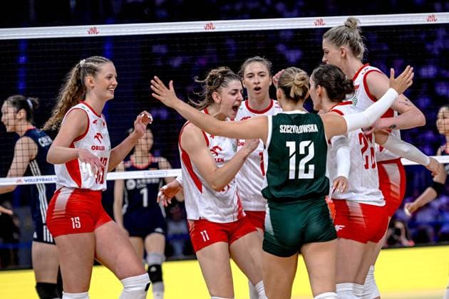LODZ 23.07.2025 SIATKOWKA KOBIET LIGA NARODOW 2025 - MECZ CWIERCFINALOWY: POLSKA - CHINY --- WOMENS VOLLEYBALL NATIONS LEAGUE 2025 FINALS - QUARTERFINAL MATCH IN LODZ: POLAND - CHINA N Z POLSKA REPREZENTACJA TEAM POLAND MARTYNA CZYRNIANSKA MARTYNA LUKASIK ALEKSANDRA SZCZYGLOWSKA FOT. PAWEL PIOTROWSKI 400MM.PL NEWSPIX.PL --- newspix.pl 