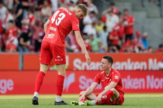 Champions Leauge Qualification 2025 SK Brann FC Red Bull Salzburg Bergen 20250723 Branns Rasmus Holten left and Joachim Soltvedt after the Champions Leauge qualifier between SK Brann and FC Red Bull Salzburg at Brann Stadium Photo Paul S Amundsen NTB Bergen Norway EDITORIAL USE ONLY RESTRICTED USE FOR BETTING COMPANIES  Copyright: xPaulxS.xAmundsenx xNTBx
