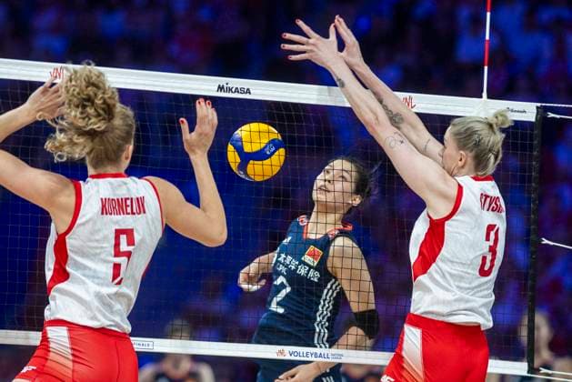 Women s Volleyball Nations League Finals 2025 Yushan Zhuang during the Woman™s Volleyball Nations League 2025 Quarter-finals match between Poland and China , at Atlas Arena in Lodz, Poland, on July 23, 2025. Lodz Poland  Copyright: xAndrzejxIwanczukx originalFilename:iwanczuk-womensvo250723_npYtQ.jpg