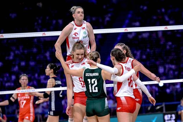 LODZ 23.07.2025 SIATKOWKA KOBIET LIGA NARODOW 2025 - MECZ CWIERCFINALOWY: POLSKA - CHINY --- WOMENS VOLLEYBALL NATIONS LEAGUE 2025 FINALS - QUARTERFINAL MATCH IN LODZ: POLAND - CHINA N Z AGNIESZKA KORNELUK MAGDALENA STYSIAK ALEKSANDRA SZCZYGLOWSKA KATARZYNA WENERSKA FOT. PAWEL PIOTROWSKI 400MM.PL NEWSPIX.PL --- newspix.pl 