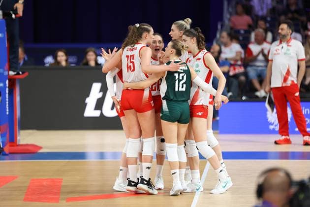 LODZ 23.07.2025 SIATKOWKA KOBIET CWIERCFINAL LIGA NARODOW MECZ : POLSKA - CHINY WOMEN™S VOLLEYBALL VNL NATIONS LEAGUE QUATERFINALS MATCH : POLAND - CHINA NZ ZAWODNICZKI Z POLSKI FOT. WERONIKA KRZEMINSKA - POLEC ARENA AKCJI NEWSPIX.PL --- newspix.pl 