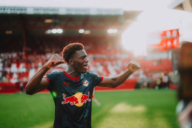 UEFA Champions League 2nd Qualifiying round : SK Brann - FC Red Bull Salzburg BERGEN, NORWAY - JULY 23: Joane Gadou of FC Red Bull Salzburg seen during to the UEFA Champions League 2nd qualifying round first leg match SK Brann vs FC Red Bull Salzburg on July 23, 2025 in Bergen, Norway. Copyright: xAndreasxSchaadx-xFCxRedxBullxSalzburgx DSC_7282