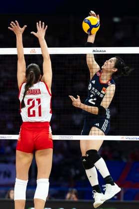 Women s Volleyball Nations League Finals 2025 Yushan Zhuang during the Woman™s Volleyball Nations League 2025 Quarter-finals match between Poland and China , at Atlas Arena in Lodz, Poland, on July 24, 2025. Lodz Poland  Copyright: xAndrzejxIwanczukx originalFilename:iwanczuk-womensvo250724_npYvx.jpg